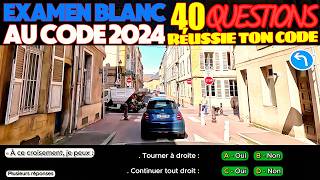 Test au code de la route 2024  40 Questions à lExamen blanc du permis de conduire  Réponses [upl. by Phemia]