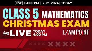 5th Maths  Christmas Exam Live Class  Exam Point [upl. by Rhodia45]