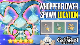 HOW TO FIND WHOPPERFLOWER NECTAR LOCATIONS GENSHIN IMPACT SPAWN TRICK amp TIPS [upl. by Jorrie]