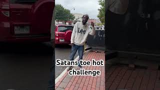 Satans toe hot challenge 👺 yall think he survived hotchallenge spicyfood hotchipchallenge [upl. by Ahsoek]