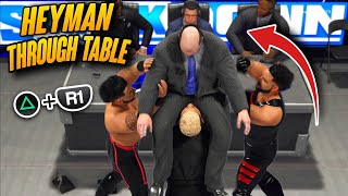 20 Announce Table Finishers to Paul Heyman in WWE 2K24 [upl. by Koser997]