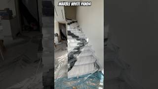 Escaliers en marbre blanc panda interiordesignتركيبالرخامescaliers [upl. by Anilra]