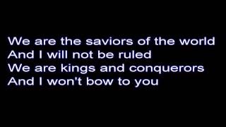 Skillet Saviors of the World Lyrics [upl. by Gmur]