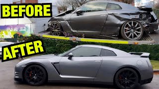 Rebuilding a salvage NISSAN GTR in 10 minutes [upl. by Micah]