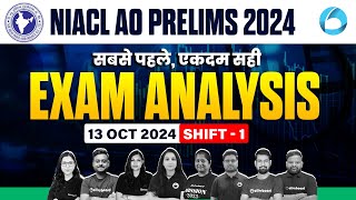 NIACL AO PRELIMS Exam Analysis 2024 13 Oct 2024  NIACL AO Exam Review 2024  NIACL AO Analysis [upl. by Fancy132]