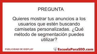 Quieres mostrar tus anuncios a los usuarios que estén buscando camisetas personalizadas [upl. by Eekram]