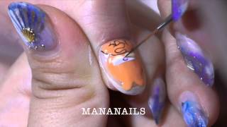 GARFIELD long version nailsart by mananails [upl. by Gridley]