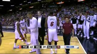 Erik Spoelstra pushes LeBron James 03 24 2014 [upl. by Simmons]