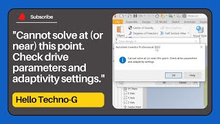 How to fix quotCannot solve at or near this point Check drive parameters and adaptivity settingsquot [upl. by Serg188]