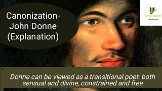 Canonization  John Donne  Explained line by line from UPSC perspective  Civils Taiyari [upl. by Nosreh]