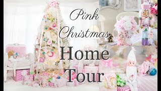 🎄PINK CHRISTMAS HOME TOUR 🎄 [upl. by Nelie]