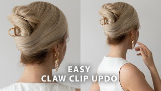 NEW 60 Second Claw Clip Hairstyle ❤️ [upl. by Atteragram]