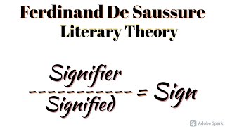 Signifier and Signified  Ferdinand de Saussure MEG 05 Literary Theory MA English [upl. by Lynnette]