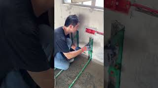 Cold and hot water pipes installation tools plumbing plumber diycrafts [upl. by Noeht468]