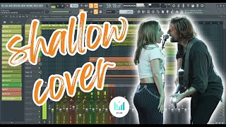 SHALLOW LADY GAGA amp BRADLEY COOPER KARAOKE COVER FL STUDIO [upl. by Kassey]