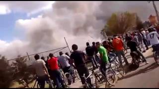 Explosion en tianguis de cohetes de Tultepec [upl. by Reld]