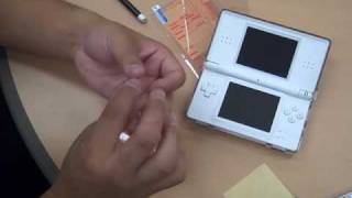 Nintendo DS Screen Protector  install [upl. by Annayrb791]