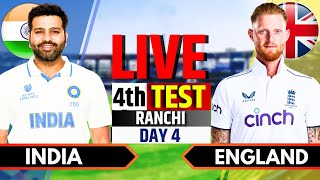 India vs England 4th Test Day 4  India vs England Live Match  IND vs ENG Live Score amp Commentary [upl. by Floro976]