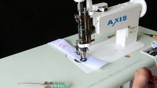 Axis 111410 Handle Operated Multifunction Vintage Embroidery Machine Universal Feed Designs [upl. by Ecitsuj]