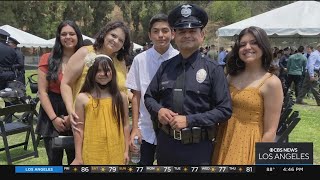 45yearold graduates from LAPD academy achieving lifelong dream of becoming an officer [upl. by Neile269]