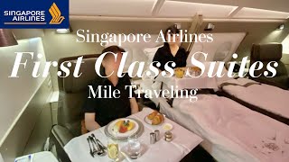 シンガポール航空ファーストクラスの更に上✈️スイートクラス搭乗記 機内食ラウンジ【sub】 [upl. by Gaddi]