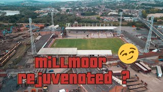 Millmoor Rejuvenatedthe old ground is back in use 16 years after final game drone footage 2024 [upl. by Anoit]