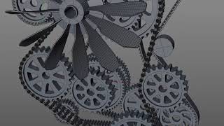 VBelt and chaindrive Cinema 4D Animation Work in Progress [upl. by Romilly154]