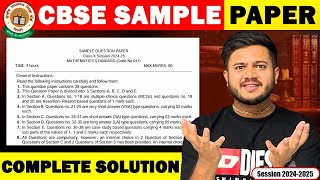 Class 10 Maths Sample Paper Solutions 20242025 Class 10 Sample Paper 2025 Solutions [upl. by Judus487]