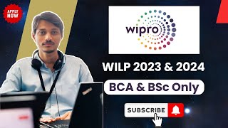 Wipro Wilp Hiring 2023 amp 2024 Batch  BCA amp BSc Students Can Apply [upl. by Craggie]