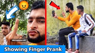 Showing Finger Prank  Part 8  Prakash Peswani Prank [upl. by Rennob]