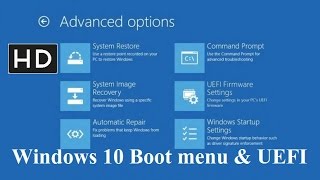 Boot menu option Bios and uefi setting in windows 10 and 101 [upl. by Yelkreb]