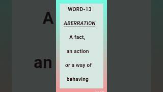 MEANING OF ABERRATIONLIKESHARESUBSCRIBELEARN ENGLISH WORDS DAILYFOLLOW FOR MORE VIDEOSlearn [upl. by Aihsekram181]