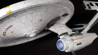 Building Polar Lights USS Enterprise Refit with battle damage [upl. by Parris]