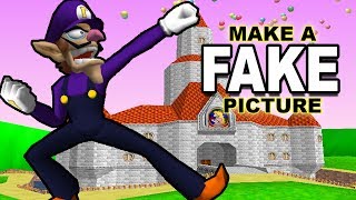 Waluigi in SM64DS  How to FAKE a Picture GAME SPECULATION [upl. by Llacam936]