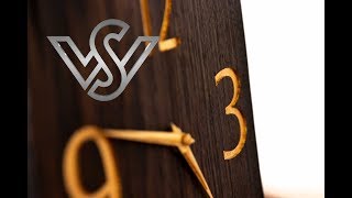 building a live edge gold clock made of bog oak wood part 2 [upl. by Adiell298]