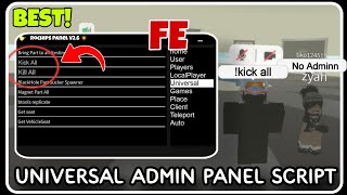 FE  Universal ADMIN Panel Script  ROBLOX SCRIPTS  Super OP Trolling Script  2024 [upl. by Tiebout600]