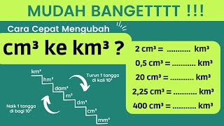 cara cepat cm3 ke km3  centimeter ke meter mengubah cm3 ke km3 [upl. by Collum694]