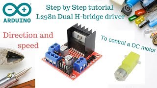 How to control DC motor using L298n  Arduino step by step [upl. by Skyler]