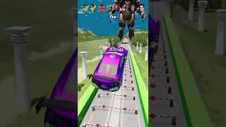 Super Heros Cars Vs 100 Barriers 😂❌ BeamNGDriver shorts beamngdrive [upl. by Lednahs]