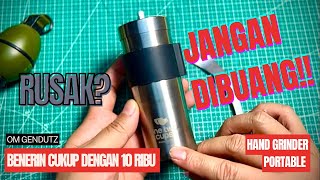 DIY Manual Coffee Grinder Repair Memperbaiki Penggiling Kopi Manual Portable One Two Cups RHNHA0176 [upl. by Htebasyle]