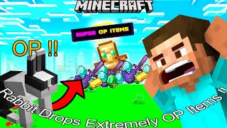 Minecraft But Rabbit Drops OP Items [upl. by Dorina]