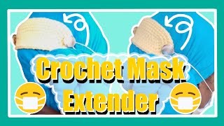 Crochet Face Mask Extender  Free Pattern [upl. by Lucinda]