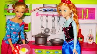 Barbie Chef Cooking with Kitchen Toy Set PLAY TOYS [upl. by Delcina591]