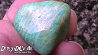 Amazonite polished gemstone KAlSi3O8  NaAlSi3O8  CaAl2Si2O8 Amazonita [upl. by Aicenaj121]