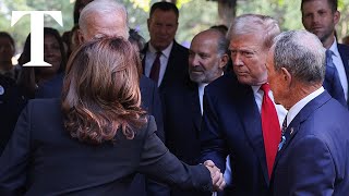 Trump and Harris attend 911 memorial after fierce debate [upl. by Hickie]