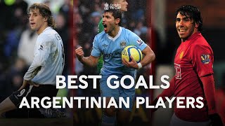 Crespo Tevez Aguero Lanzini Lamela  Best Goals By Argentinian Players  Emirates FA Cup [upl. by Kalvin]