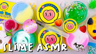 SATISFYING SLIME ASMR 🍑 Peachybbies 117 Slime Package Unboxing amp Ratings [upl. by Newfeld]