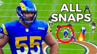 Braden Fiske Every Snap Vs Bears  Week 4 NFL Highlights [upl. by Aleehs]