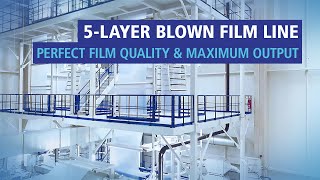 Blown Film Production on a 5layer line  Hosokawa Alpine [upl. by Calderon391]