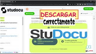 STUDOCU  DESCARGAR CORRECTAMENTE PDF ARCHIVOS DOCUMENTOS LIBROS DE STUDOCU [upl. by Zacek]